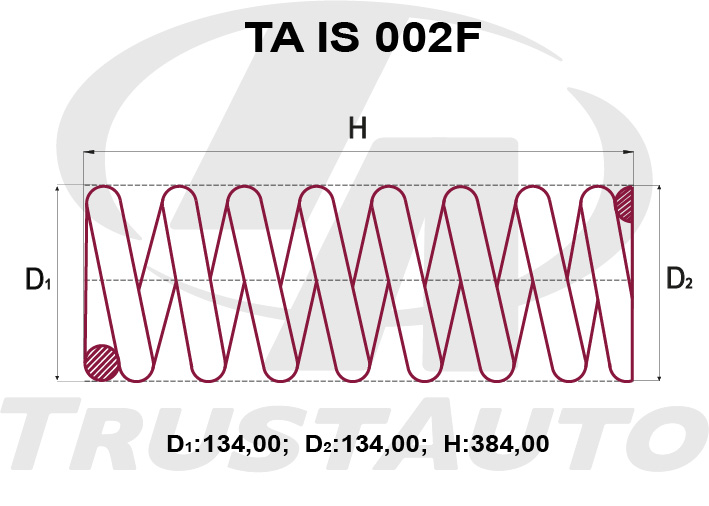 Пружина подвески усиленная (TA), TA IS 002F